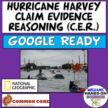 Preview of Distance Learning Hurricane Harvey Claim Evidence Reasoning Digital 