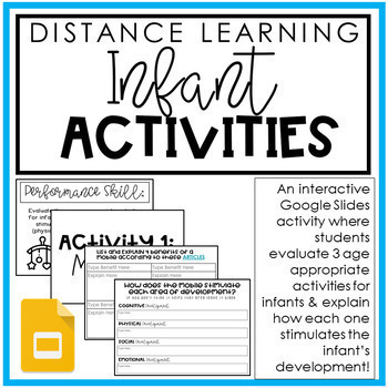 Preview of Distance Learning: Infant Activities | Child Development | FCS