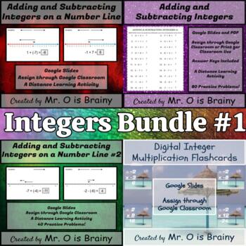 Preview of Distance Learning: Integers Bundle #1