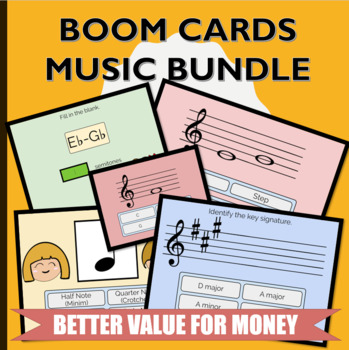 Preview of Distance Learning Interactive Music Bundle - Notes, Keys, Semitones, Intervals