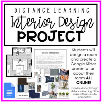 Preview of Distance Learning: Interior Design Online Project | Family Consumer Sciences