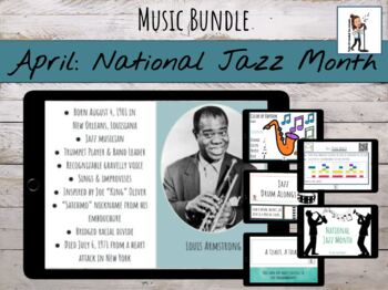 Preview of Jazz Music & Jazz Musician Growing Bundle (20% off)