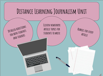 Preview of Distance Learning- Journalism Unit