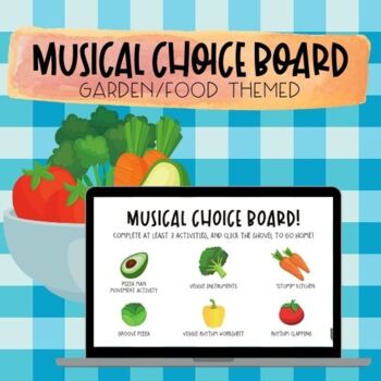 Preview of Distance Learning K-5 Musical Choice Board - Food Music!