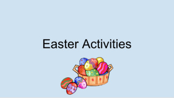 Preview of Distance Learning: Kindergarten Easter Activities