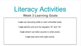 Distance Learning: Kindergarten Literacy Activities Week 3