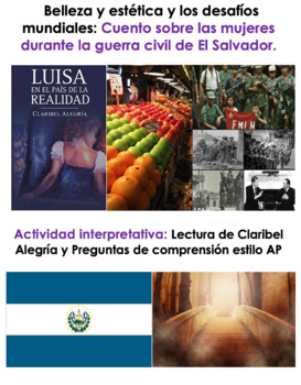 Preview of Distance Learning: La abuelita y el puente de Oro Claribel Alegria | El Salvador