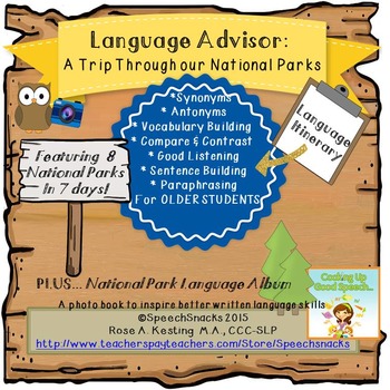 Preview of Distance Learning: Language Advisor: Our National Parks