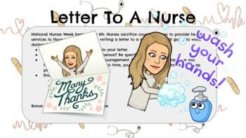 Preview of Distance Learning - Letter To A Nurse (National Nurses Week) DIGITAL