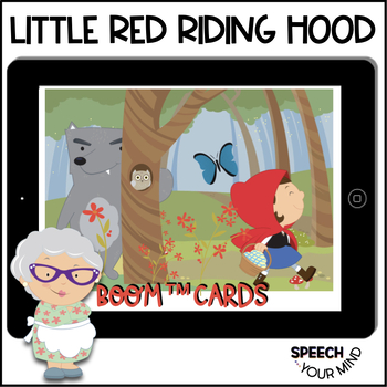 Preview of Little Red Riding Hood Boom Cards™ | Fairytale Story & Language Activities