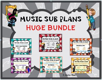 Preview of MUSIC SUB PLANS Huge Bundle NEW!!!