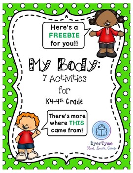 Preview of MY BODY (SAMPLE ACTIVITIES) FREEBIE