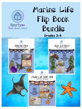Preview of Marine Life Flip Book Bundle