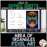 Google Sheets Digital Resource Pixel Art Math Area of Triangles