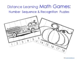 Distance Learning Math Games:  FUN October Number Puzzles 