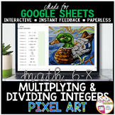 Google Sheets Digital Pixel Art Math Multiplying and Divid