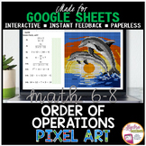 Google Sheets Digital Pixel Art Math Order of Operations