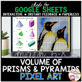 Google Sheets Digital Resource Pixel Art Math Volume of Pr