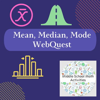 Preview of Mean, Median, Mode WebQuest (6.SP.B.5.C)