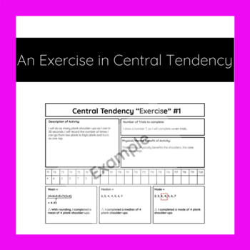 Preview of Distance Learning Measures of Central Tendency Assignment Physical Activity Gym