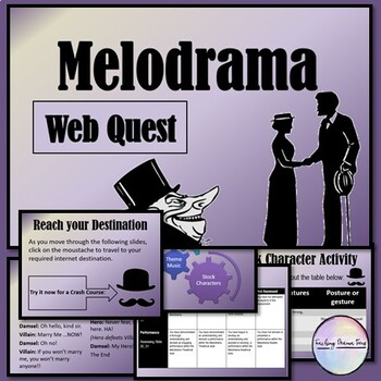 Preview of Distance Learning Melodrama Webquest