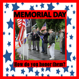 Distance Learning Memorial Day Sentence Stems, Crafts, and