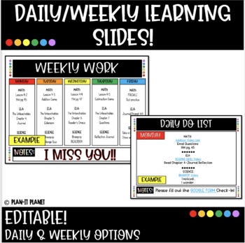 Preview of Morning Message/Agenda Slides! Editable! Weekly/Daily!