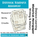 Distance Learning: Middle School History & Writing: Newspaper Project