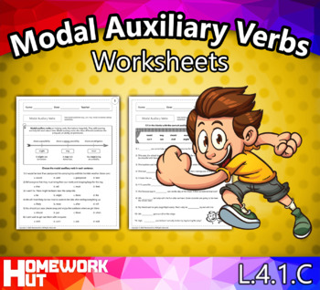 Preview of Modal Auxiliary Verbs Worksheets