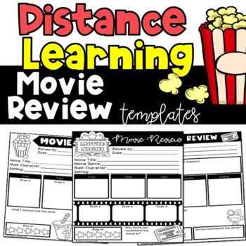 Preview of Distance Learning Movie Review Templates