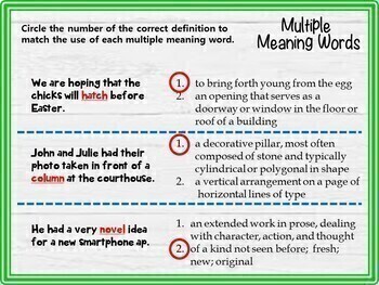 Distance Learning Multiple Meaning Words Grades 5 6 Google Classroom