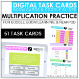Multiplication Digital Task Cards - Boom Cards - for Googl
