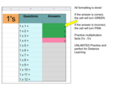 Distance Learning: Multiplication Facts Practice with Google Apps