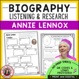 ANNIE LENNOX Research and Music Listening Activities
