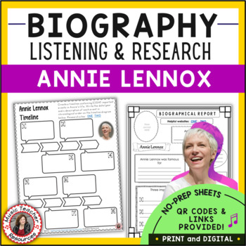 Preview of ANNIE LENNOX Research and Music Listening Activities