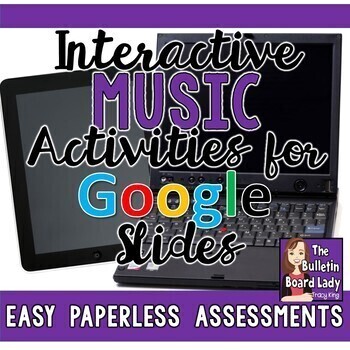 Preview of Distance Learning Music Activities Google Slides GROWING Bundle