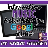 Distance Learning Music Activities Google Slides GROWING Bundle