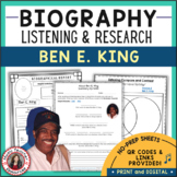 Black History Month Music Lessons - Ben E. King Activities