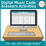 Distance Learning Music Code Breaker Activities for use wi