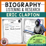 ERIC CLAPTON Music Research and Listening Activities Worksheets