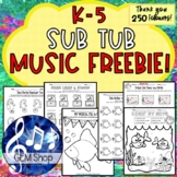FREE MUSIC  Activities K-5 Classroom Worksheets Theory Col