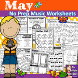Distance Learning No Prep Music Worksheets for MAY