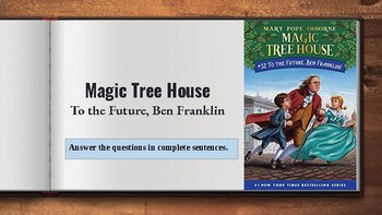 Preview of Distance Learning Novel Study-Magic Tree House to the Future Ben Franklin