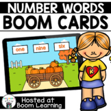 Distance Learning- Number Words 1-10 Fall Boom Cards