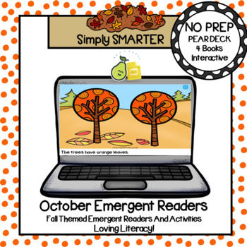 Preview of Distance Learning October Emergent Readers And Activities For Pear Deck