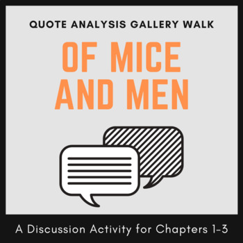 Preview of Distance Learning Of Mice and Men Activity: A Discussion and Analysis Activity