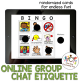 Distance Learning & Online Group Chat Etiquette Bingo