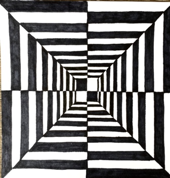 Distance Learning: Middle or High School Op Art Design #3 by Inside out ART