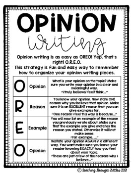 Distance Learning: Opinion Paired Passage Writing / Anchor Chart