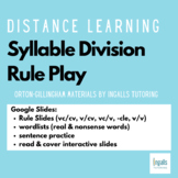 Distance Learning Orton-Gillingham Activities: Syllable Di